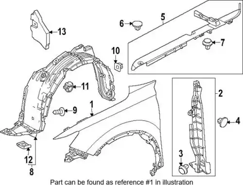 60260-3A0-A00ZZ КРЫЛА КАРКАС HONDA
