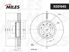 Тормозной диск MILES K001945