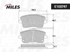 Тормозные колодки дисковые MILES E100747