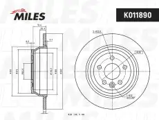 Тормозной диск MILES K011890