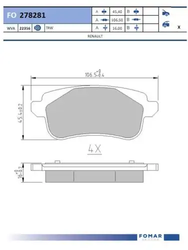 Деталь FO 278281 FOMAR