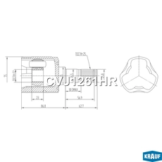 ШРУС наружный KRAUF CVJ1261HR