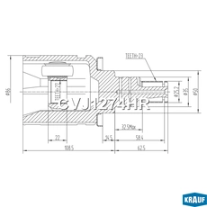ШРУС внутренний CVJ1274HR KRAUF