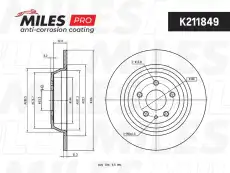 Тормозной диск MILES K211849