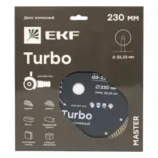 EKF Диск алмазный Turbo (230x22.23 мм) Master dd-230t