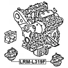 Подушка крепления двигателя FEBEST LRM-L319F