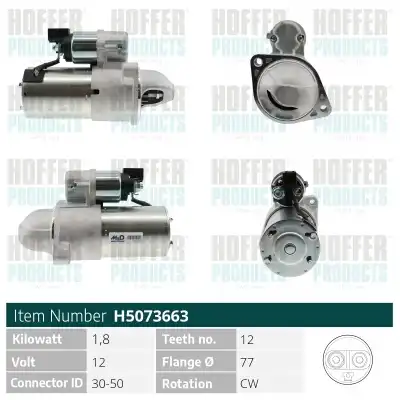 Стартер HOFFER H5073663