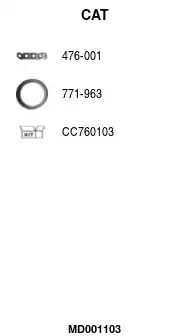 Катализатор коллектора MD001103 FA1
