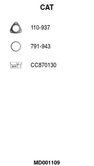 Катализатор MD001109 FA1