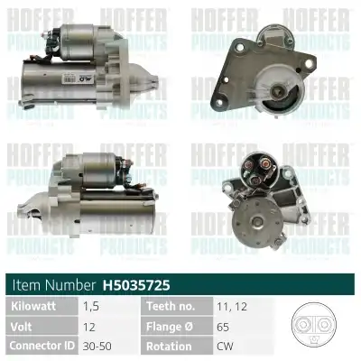 Стартер HOFFER H5035725