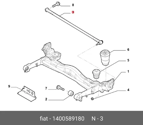 Тяга стабилизатора FIAT 1400589180
