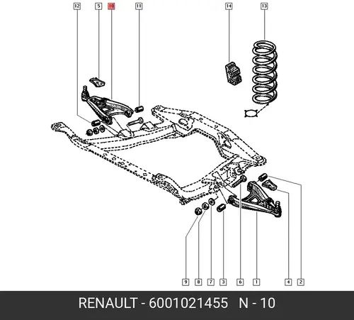 рычаг левый Ren 6001021455 RENAULT