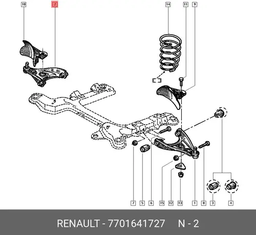 рычаг п.\ Peug 7701641727 RENAULT