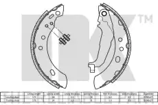 Тормозные колодки барабанные NK 2722543