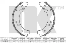 Тормозные колодки барабанные NK 2723360