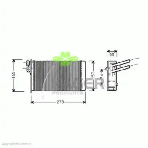 Радиатор печки KAGER 32-0002