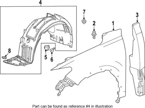 Крыло HONDA 741003W0A00