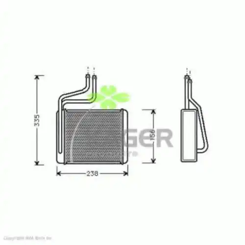 Радиатор печки KAGER 32-0041