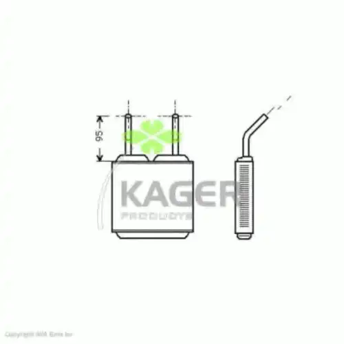 Радиатор печки KAGER 32-0080