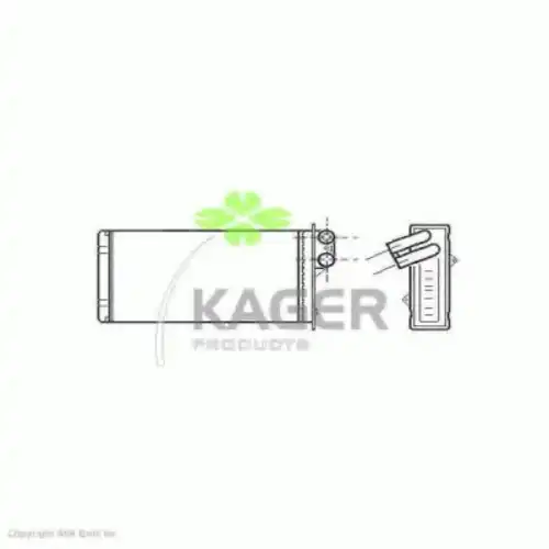 Радиатор печки KAGER 32-0097