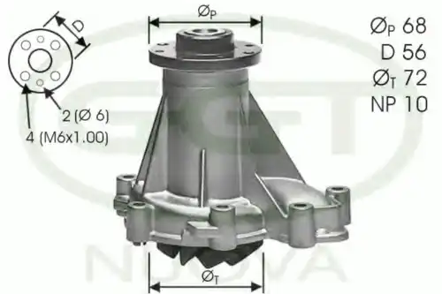 помпа водяная PA11134 GGT