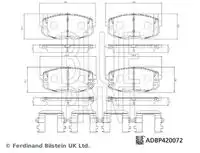 Тормозные колодки дисковые BLUE PRINT ADBP420072