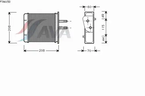 Радиатор печки AVA FTA6150