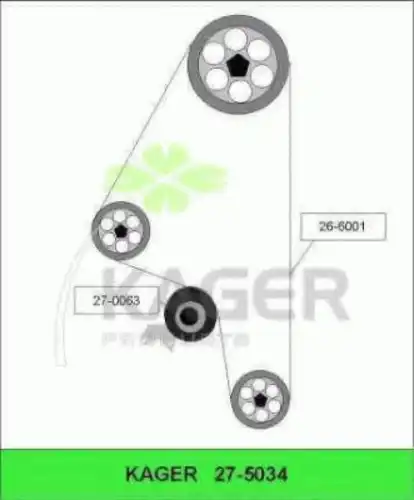 ремкомплект ГРМ Opel 27-5034 KAGER