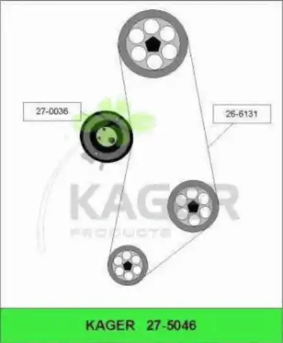 ремкомплект ГРМ Audi 27-5046 KAGER