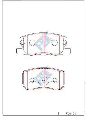 колодки дисковые \MITSUBISHI FD6121 FBK
