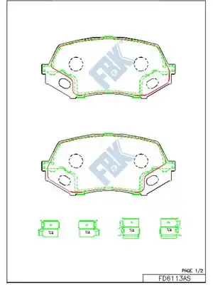 колодки дисковые \MITSUBISHI FD6113AS FBK