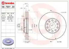 Тормозной диск BREMBO 09.7931.20