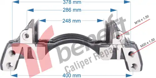 держатель скобы диск. тормоза !\ZF/SMB 10526 BENEFIT
