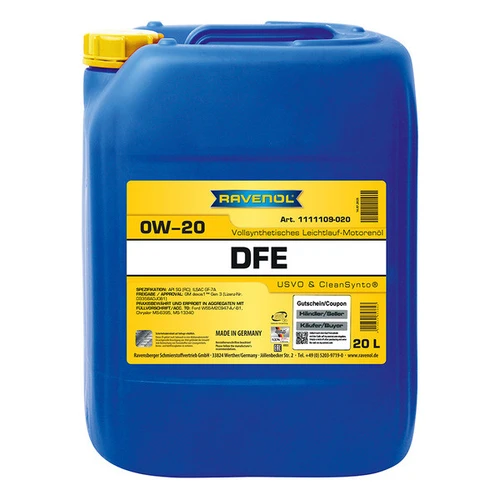 XTS 0W20 1111109020 RAVENOL