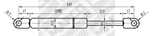 Амортизатор капота MAPCO 91920