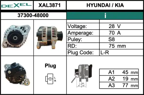 Генератор DEXEL XAL3871