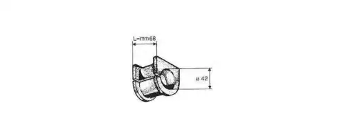 STABILIZER BAR RUBBER BUSH REA 735073 ERREVI