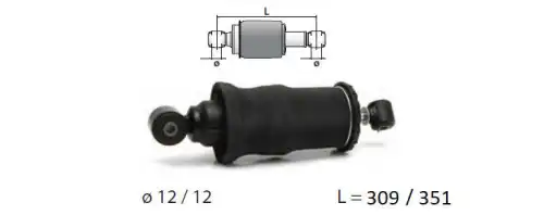 CABIN SHOCK ABSORBER FRONT AC7008 ERREVI