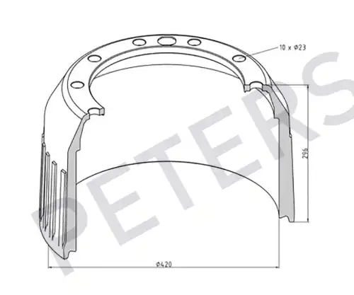 Тормозной барабан PETERS 046.465-00A