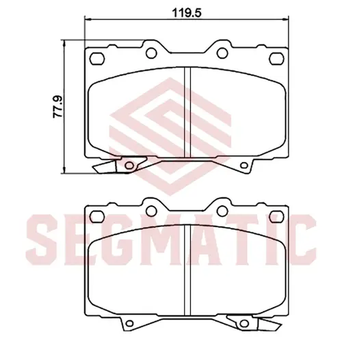 Тормозные колодки дисковые SEGMATIC SGBP2824