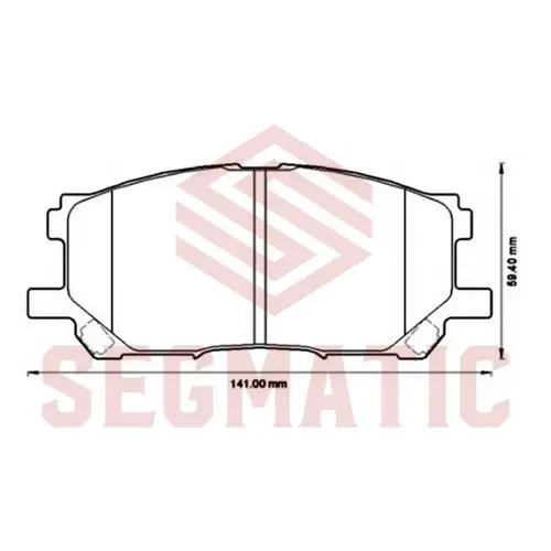 Тормозные колодки дисковые SEGMATIC SGBP2825
