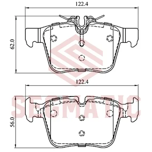 Тормозные колодки дисковые SEGMATIC SGBP2831