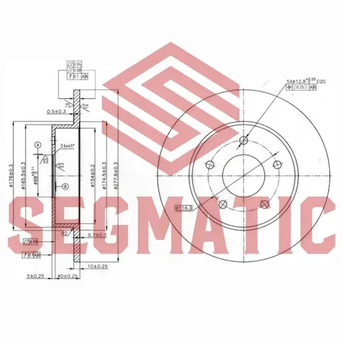 Тормозной диск SEGMATIC SBD30093334