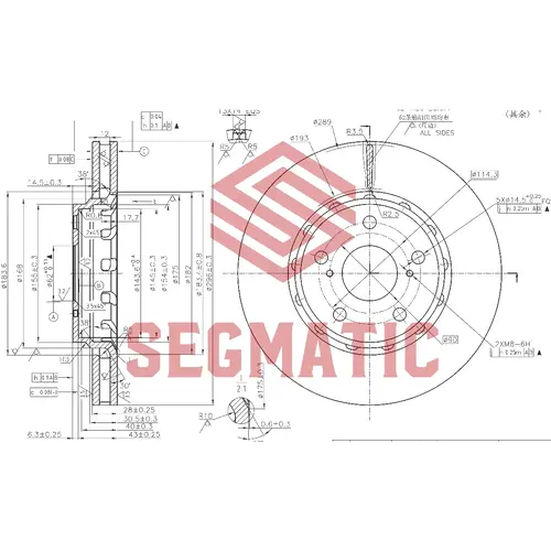 Тормозной диск SEGMATIC SBD30093393