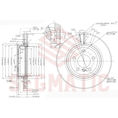 Тормозной диск SEGMATIC SBD30093395