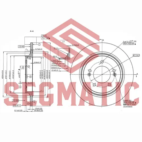 Тормозной диск SEGMATIC SBD30093440