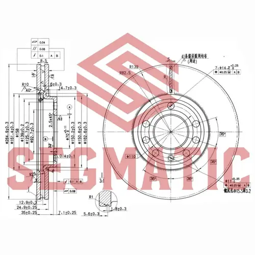 Тормозной диск SEGMATIC SBD30093447