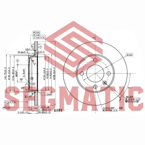 Тормозной диск SEGMATIC SBD30093454