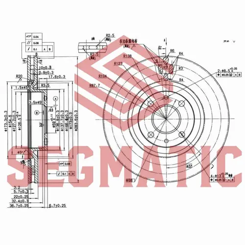 Тормозной диск SEGMATIC SBD30093456