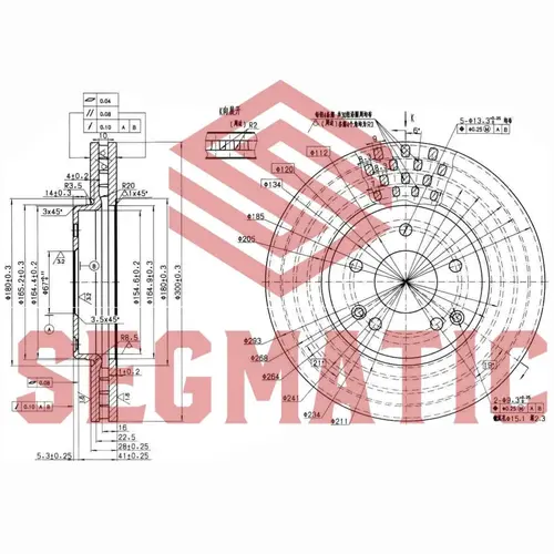 Тормозной диск SEGMATIC SBD30093458